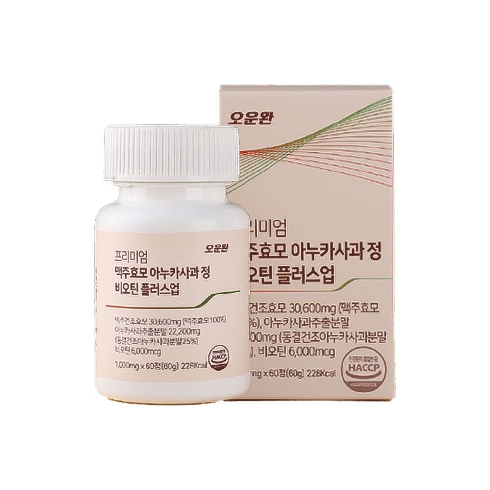 두피건강 효모 비오틴 식품 아누카사과 60정, 1개 - 메인 이미지
