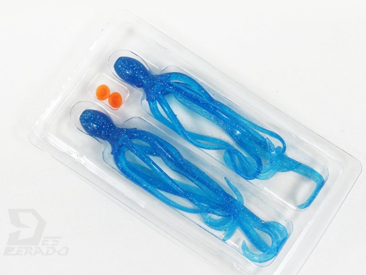 바다루어 데스페라도 캡틴 옥토퍼스 대구라바 참돔타이라바 꼴뚜기 타코 웜 5 클리어 레드, 12cm - 상세 이미지 4