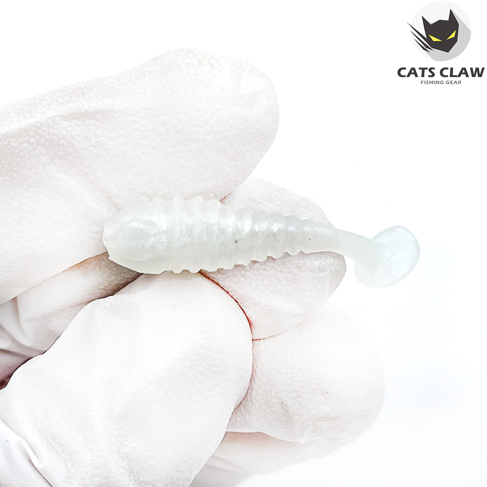 캣츠크로우 스컬쉐드 볼락웜 꺽지웜 그럽웜 029 실버 펄, 3.8cm(1.5인치) - 상세 이미지 5