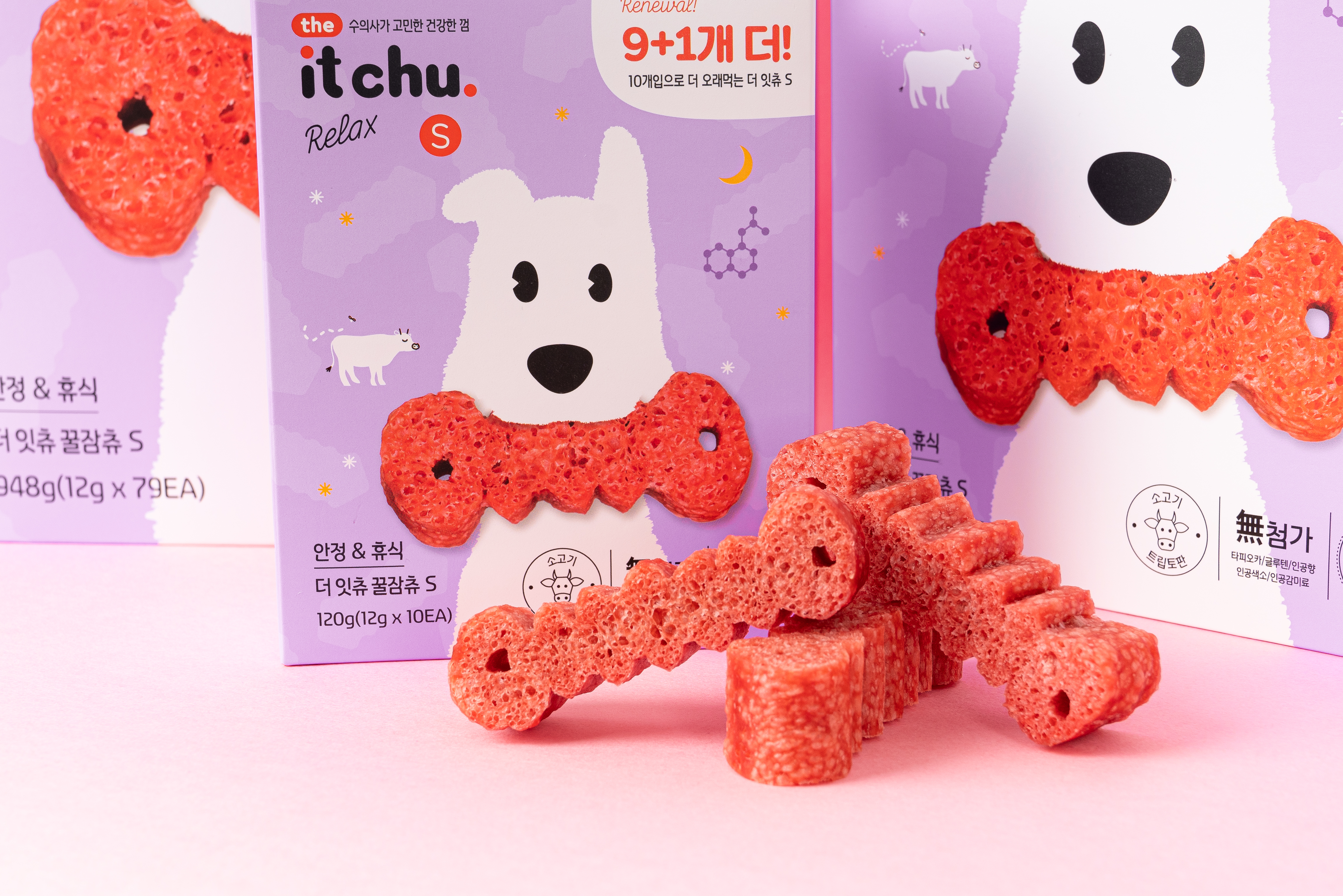 잇츄 오리지널 2+2 (S 10 / M 8) 강아지 치석제거 개껌 양치껌 덴탈껌 대용량 이미지 2