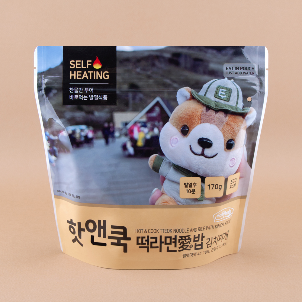 핫앤쿡 떡라면애밥 김치찌개 전투식량 발열도시락 비화식 등산 - 상세 이미지 3