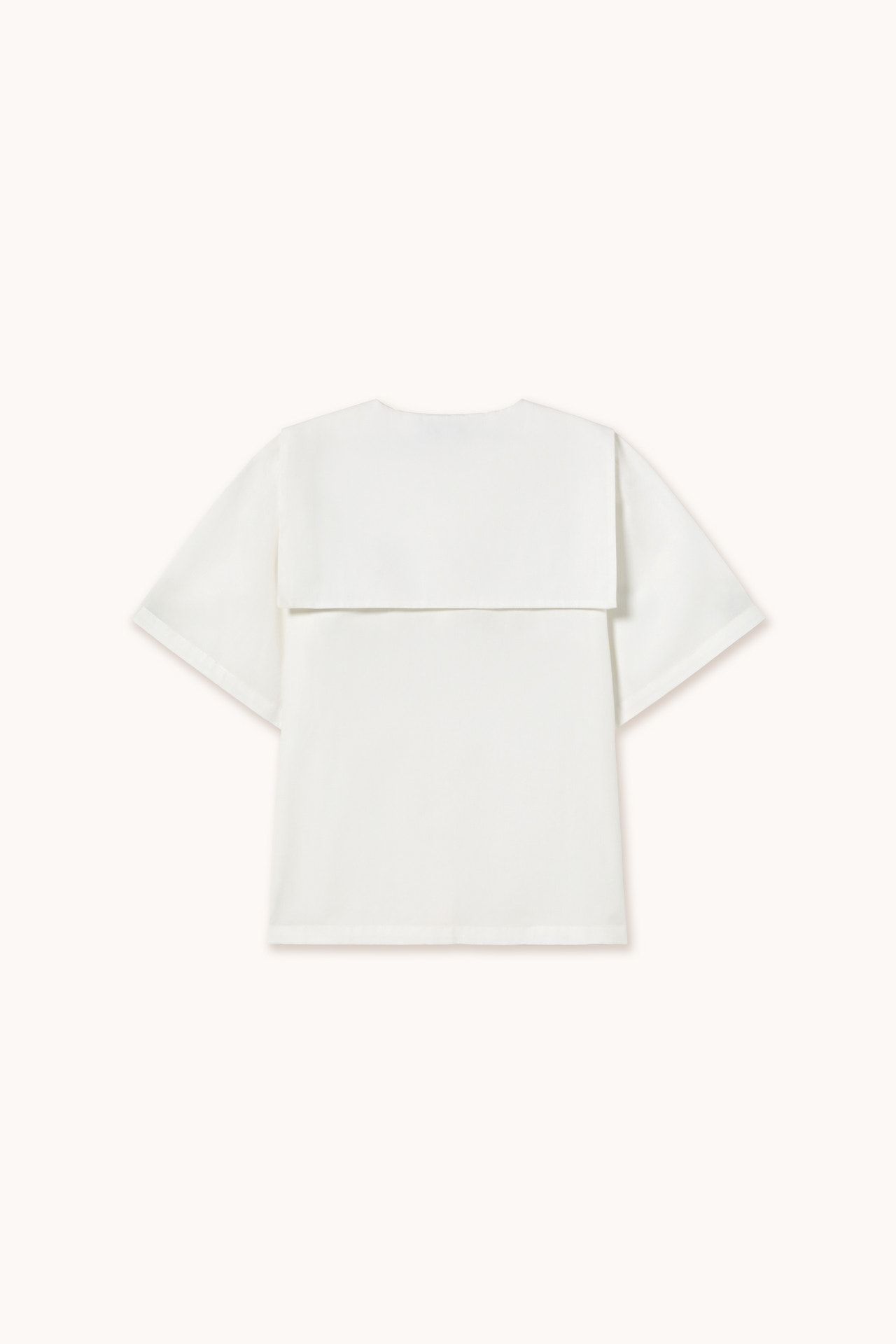 타이니코튼 플라워 자수 화이트 반팔 블라우스 SS25-620101 ONE COLOR - 상세 이미지 4