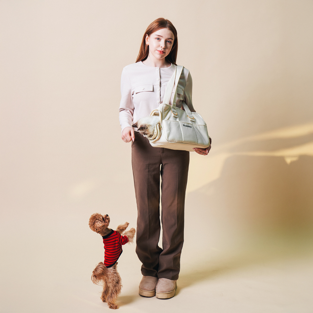 개과천선 레일리 강아지 이동가방 기내용 고양이 이동장 애견 슬링백 - 상세 이미지 5