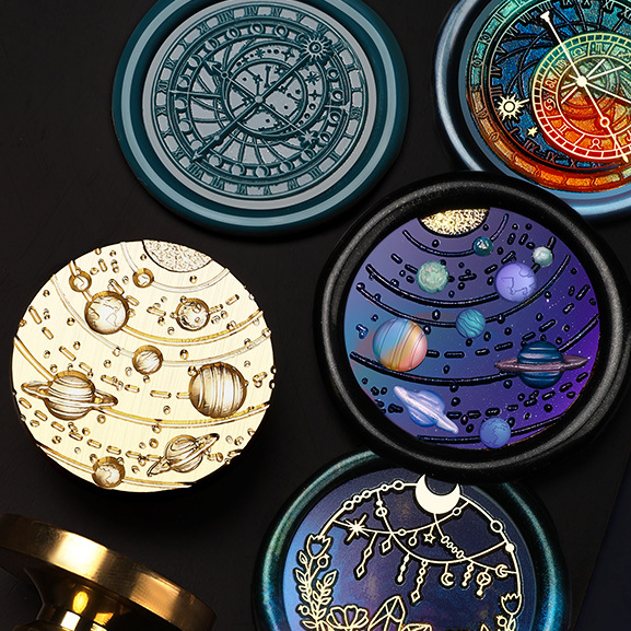 실링왁스 인장 스탬프 은하 테마 태양계 이미지 2