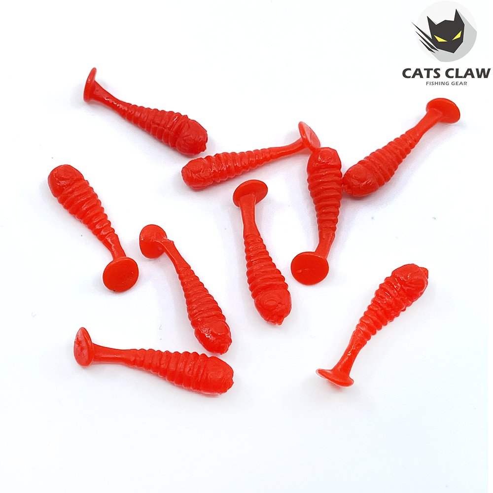 캣츠크로우 스컬쉐드 볼락웜 꺽지웜 그럽웜 005 레드, 3.8cm(1.5인치) - 상세 이미지 2