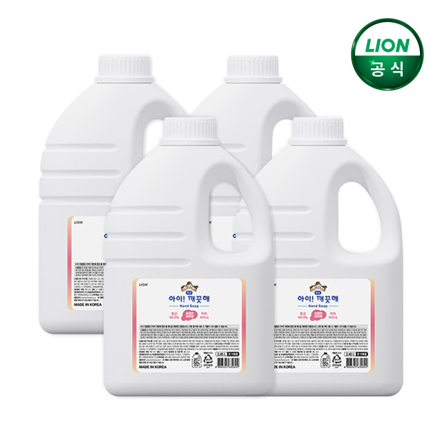 아이깨끗해 레몬 2.45L 대용량 x 4개/용기형 리필 - 상품 이미지