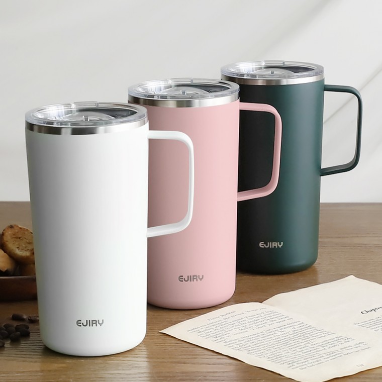 세척쉬운텀블러 손잡이있는텀블러 이중진공 스텐 600ml - 상품 이미지