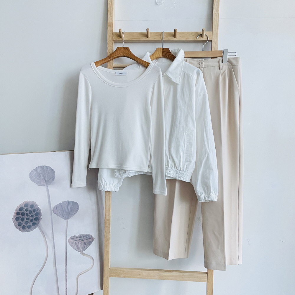 와이드슬랙스 핀턱슬랙스 여성 정장바지 하이웨스트 팬츠 - 상세 이미지 5