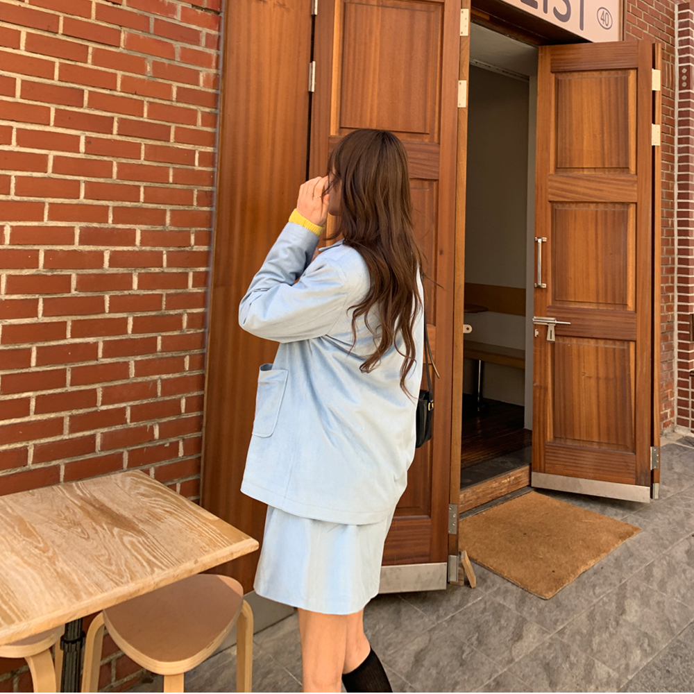 티젠느 스웨이드 포켓 박시핏 자켓 - 상세 이미지 3