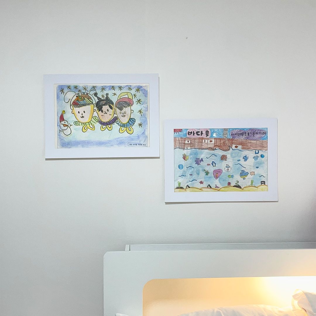종이 액자 아이그림 보관 키핑 8절 스케치북 벽걸이 아이방 인테리어 상장 전시 작품 - 상세 이미지 4
