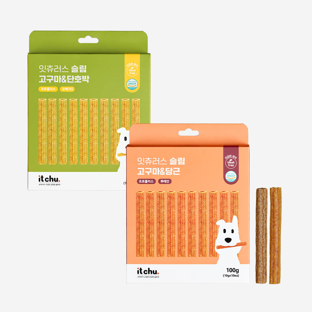 잇츄러스 슬림 10개입 4종(오리지널/치즈/고구마&단호박/고구마&당근) 2개+2개 (총 4개) 이미지 4