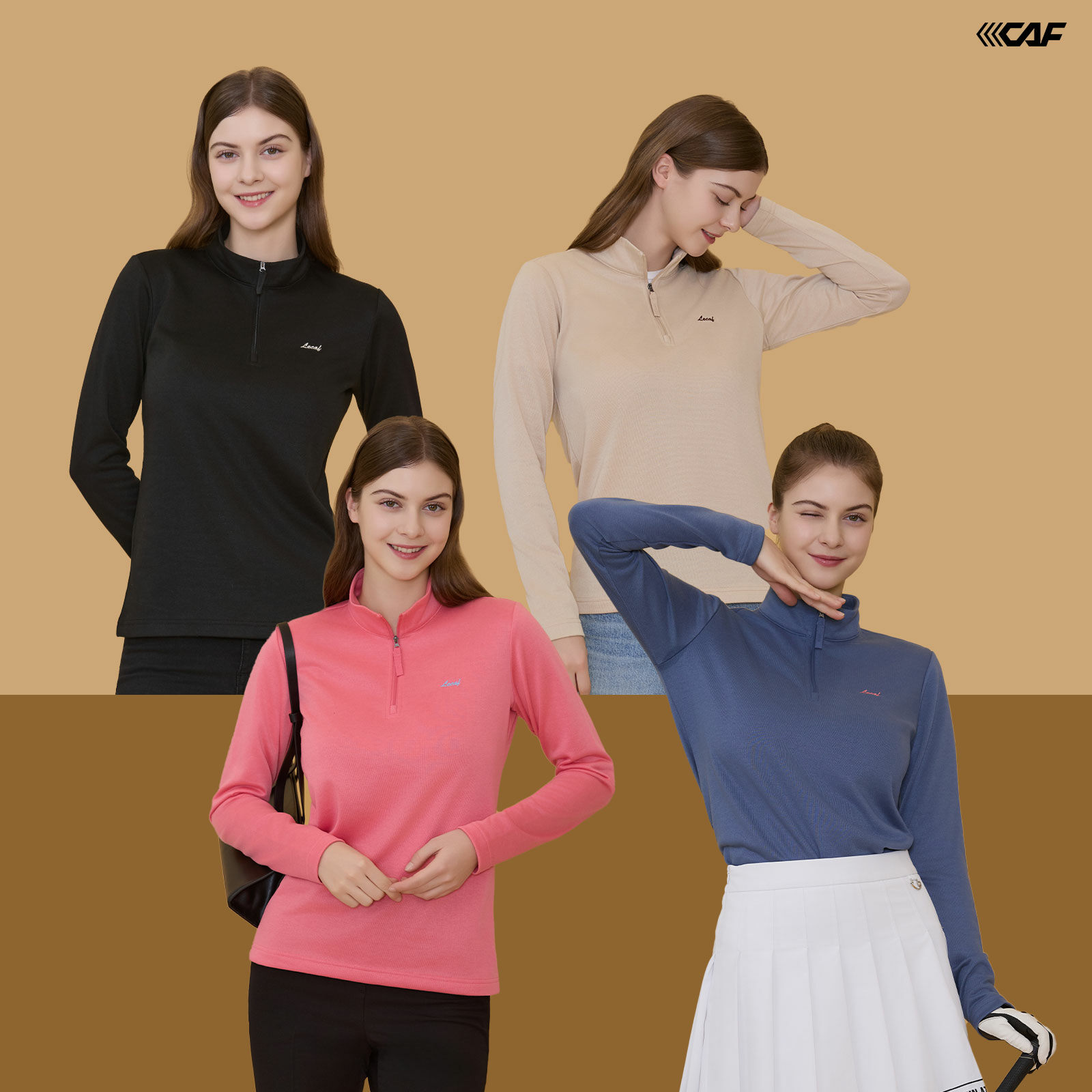 [르까프] 25SS 여성 데일리 집업티셔츠 4종