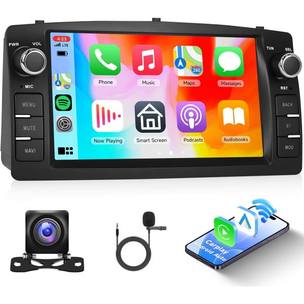 METEESER 안드로이드 카 스테레오 2+64G Toyota Corolla E120 E130 2000-2006 무선 카플레이 블루투스 GPS 후방 카메라 : 엄마직구20