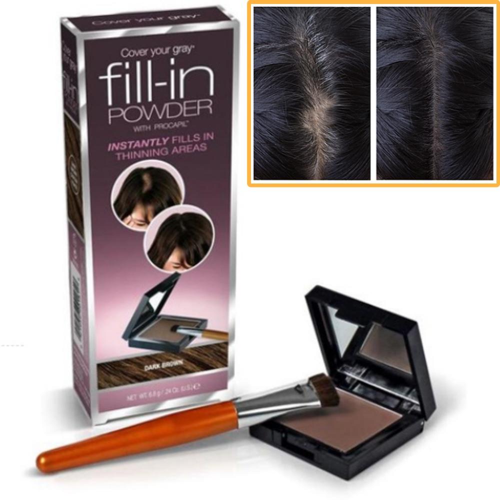 파우더 형 새치 커버 쿠션 빈모 워터 프루프 바르는 흑채