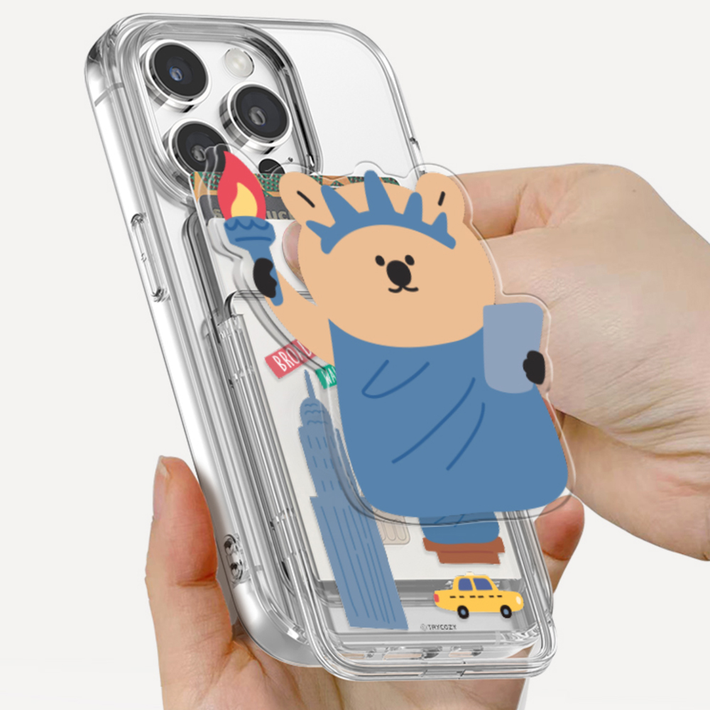 맥세이프카드지갑 그립 톡홀더 쿼카 뉴욕 아이폰 거치대