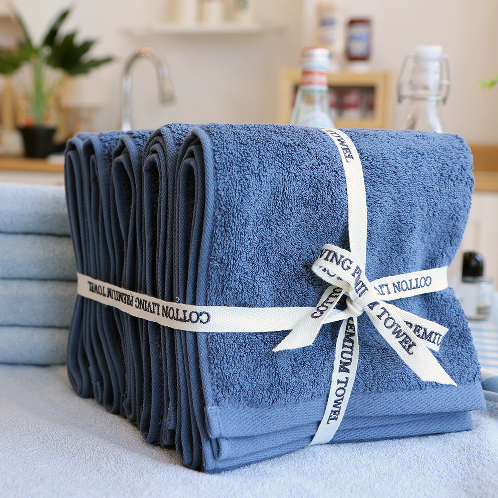 코튼리빙 호텔 수건 5장+5장 고급 결혼 답례품 기념 주문 제작 모던 170g