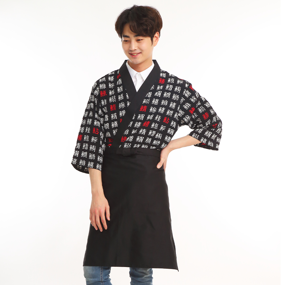 검정 한자 일식 칠부조리복 - 상품 이미지