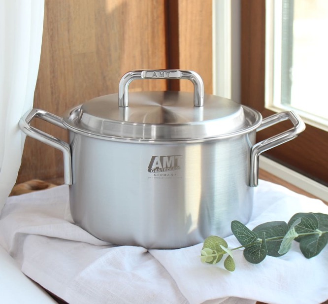 AMT 샤프 24cm 양수 냄비 316Ti 스텐 통5중