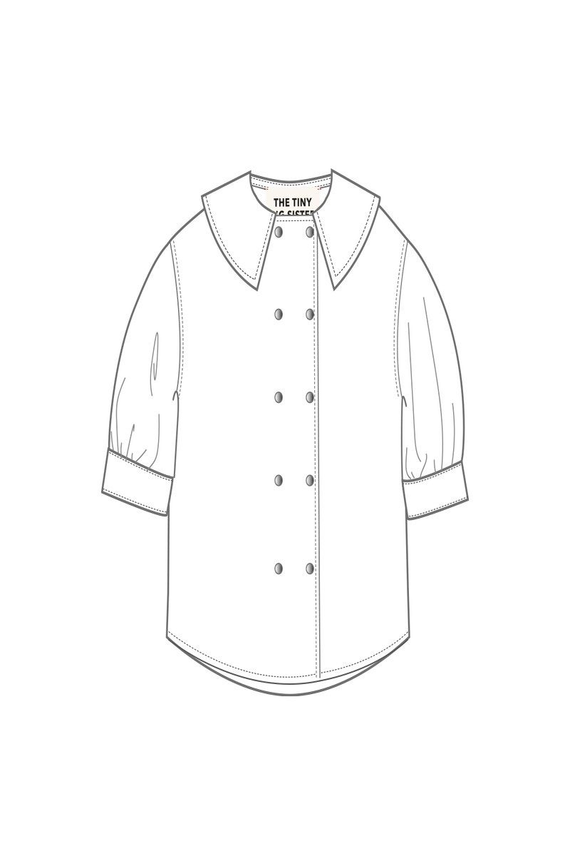 타이니코튼 미니멀 버튼 포인트 화이트 블라우스 SS25-619101 ONE COLOR - 상세 이미지 3