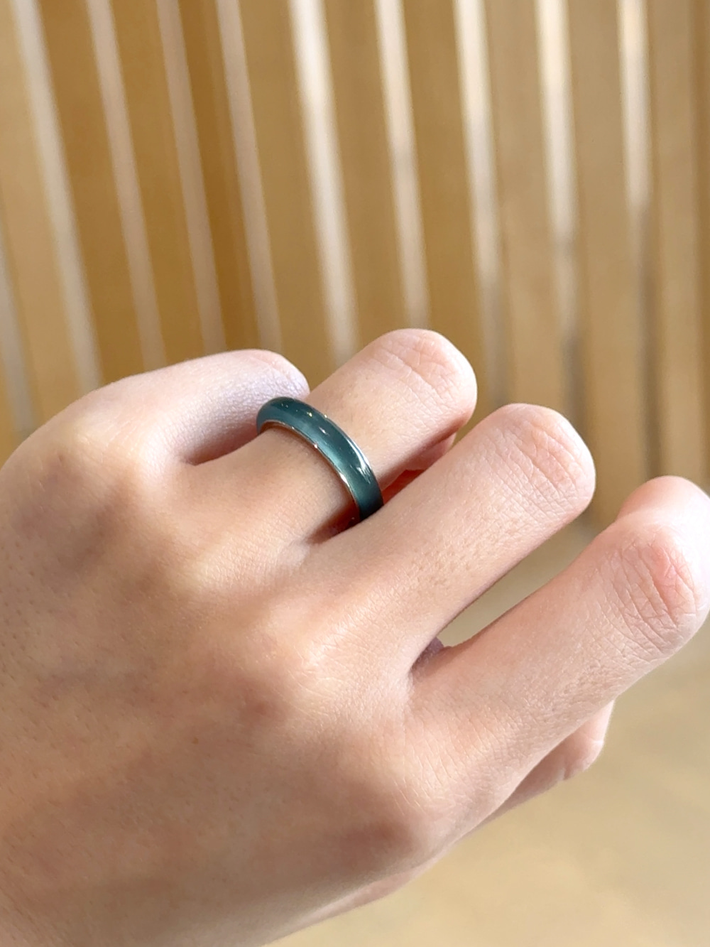 실버 라이닝 옥반지 Silver Lining Jade Ring - 상세 이미지 2