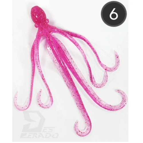 바다루어 데스페라도 캡틴 옥토퍼스 대구라바 참돔타이라바 꼴뚜기 타코 웜 6 핑크, 12cm - 메인 이미지