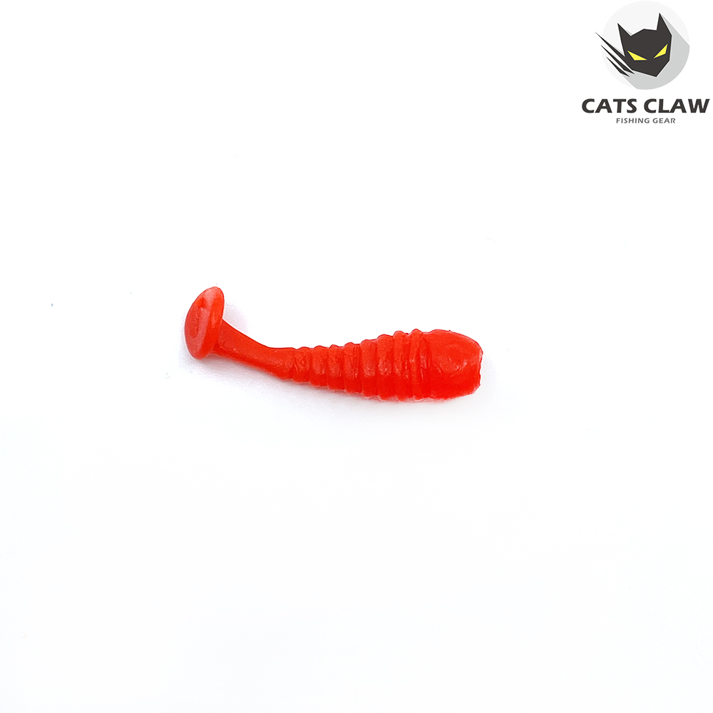 캣츠크로우 스컬쉐드 볼락웜 꺽지웜 그럽웜 005 레드, 3.8cm(1.5인치) - 상세 이미지 4