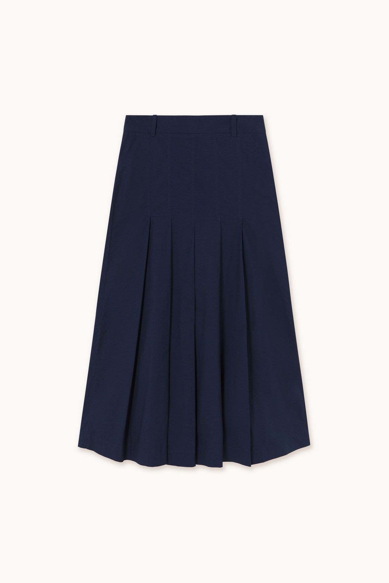 타이니코튼 플리츠 네이비 미디 스커트 SS25-659107 ONE COLOR - 상세 이미지 4