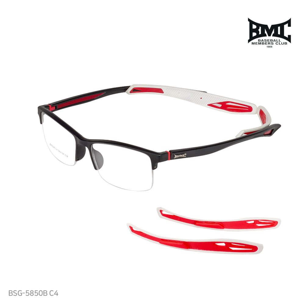 [BMC] 스포츠 안경 5850 시리즈 야구 등 각종 스포츠 필수템 - 블랙레드
