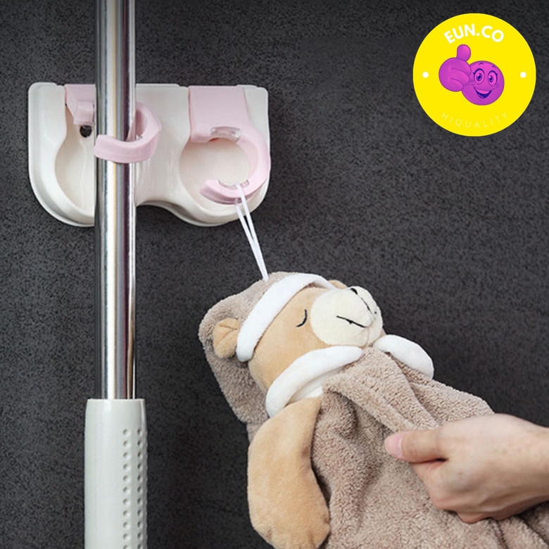 무타공 봉걸이대 밀대걸이 4구 흡착식 대걸레 거치대