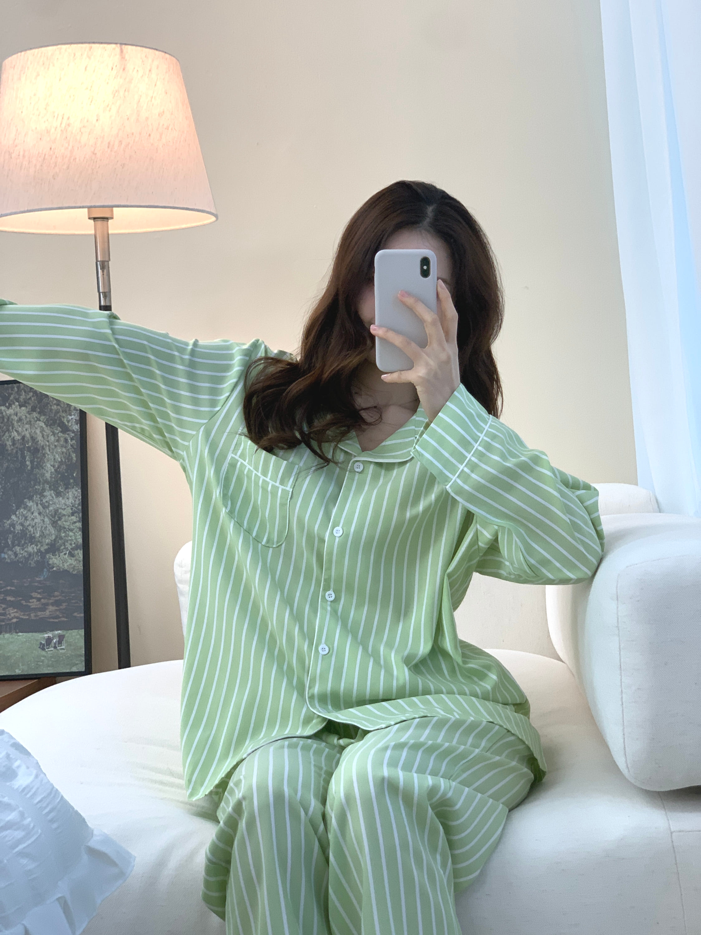 ✨실크핏,3사이즈✨ Chill Pajama Outfits 커플잠옷 파자마세트 상세 이미지 46