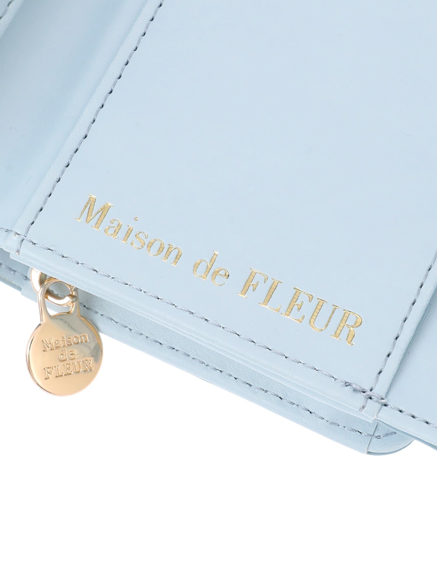 메종드플뢰르 Maison de FLEUR 벨트 리본 미니 지갑 블루 - 상세 이미지 4