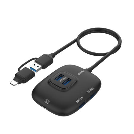 COMS Coms FW005 USB 3.2 gen2 멀티허브 4포트 10Gbps 보조전원 신속배송