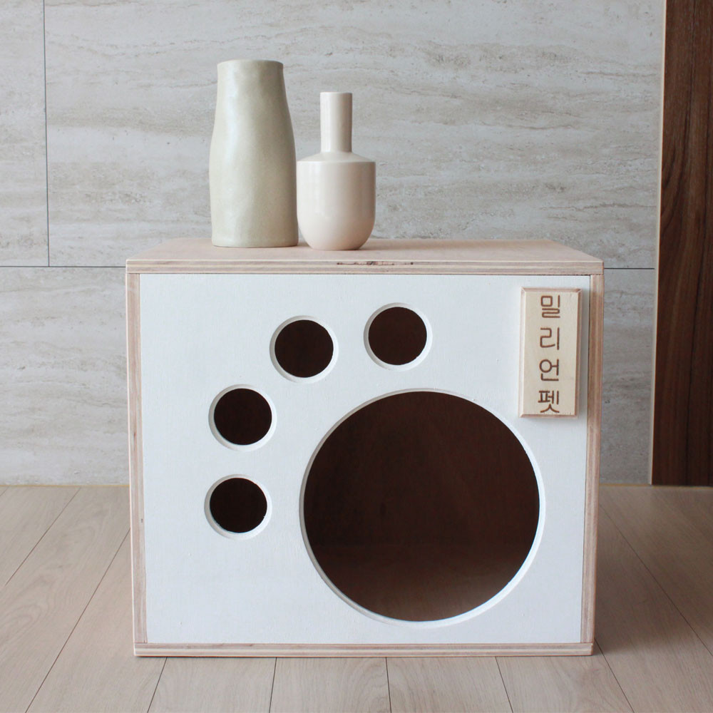 밀리언펫 원목 강아지 집 숨숨집 하우스