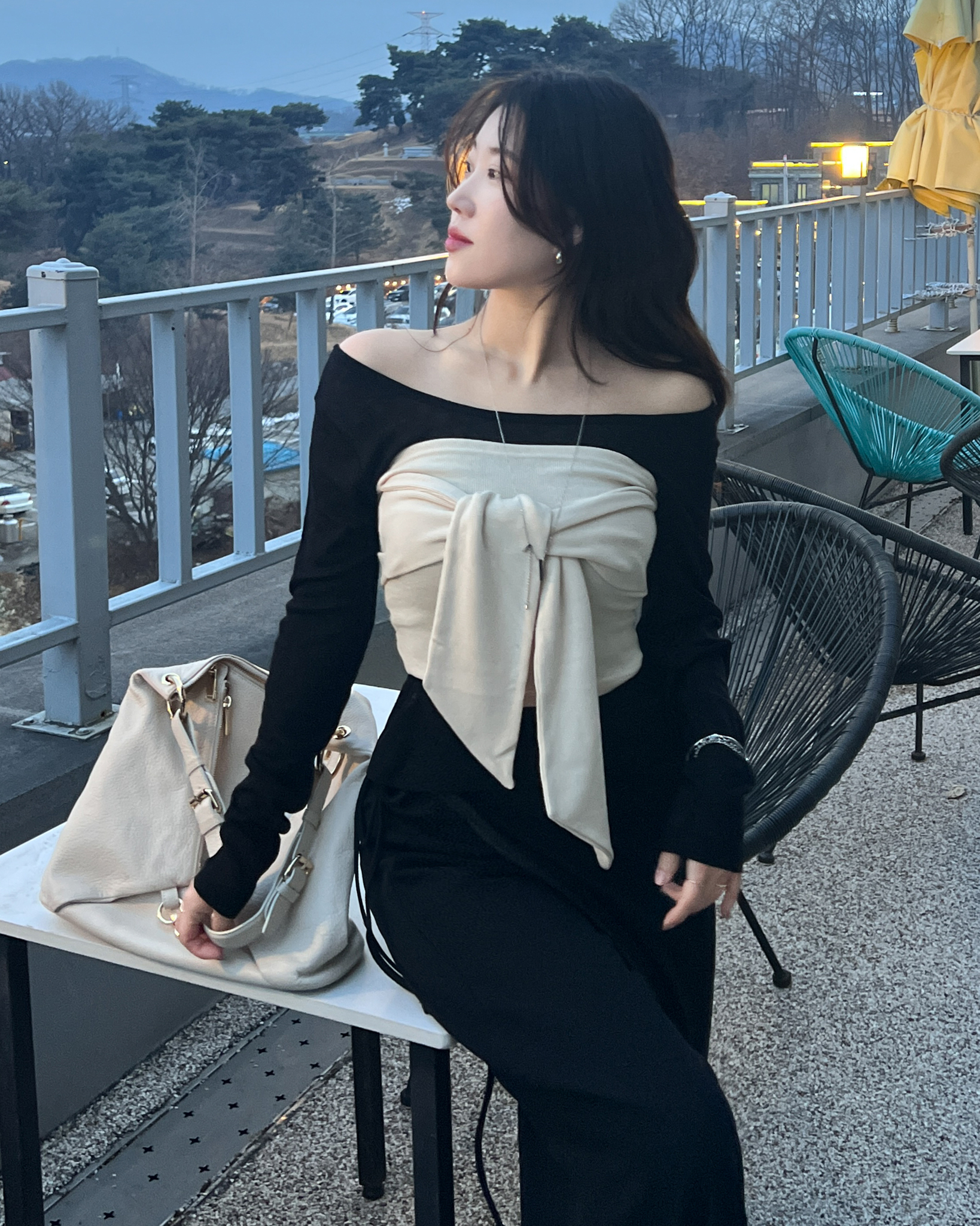리본뷔스티에 뷔스티에탑 뷔스티에조끼 - 메인 이미지