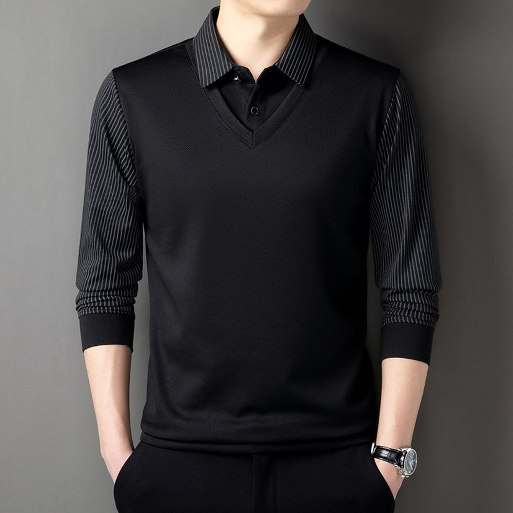 남자 데일리룩 긴팔티 폴라 티 생방송 바캉스 투피스 긴팔 셔츠 봄가을 코디 루즈핏 이너 M스포3 : 모두 플로우 2호점
