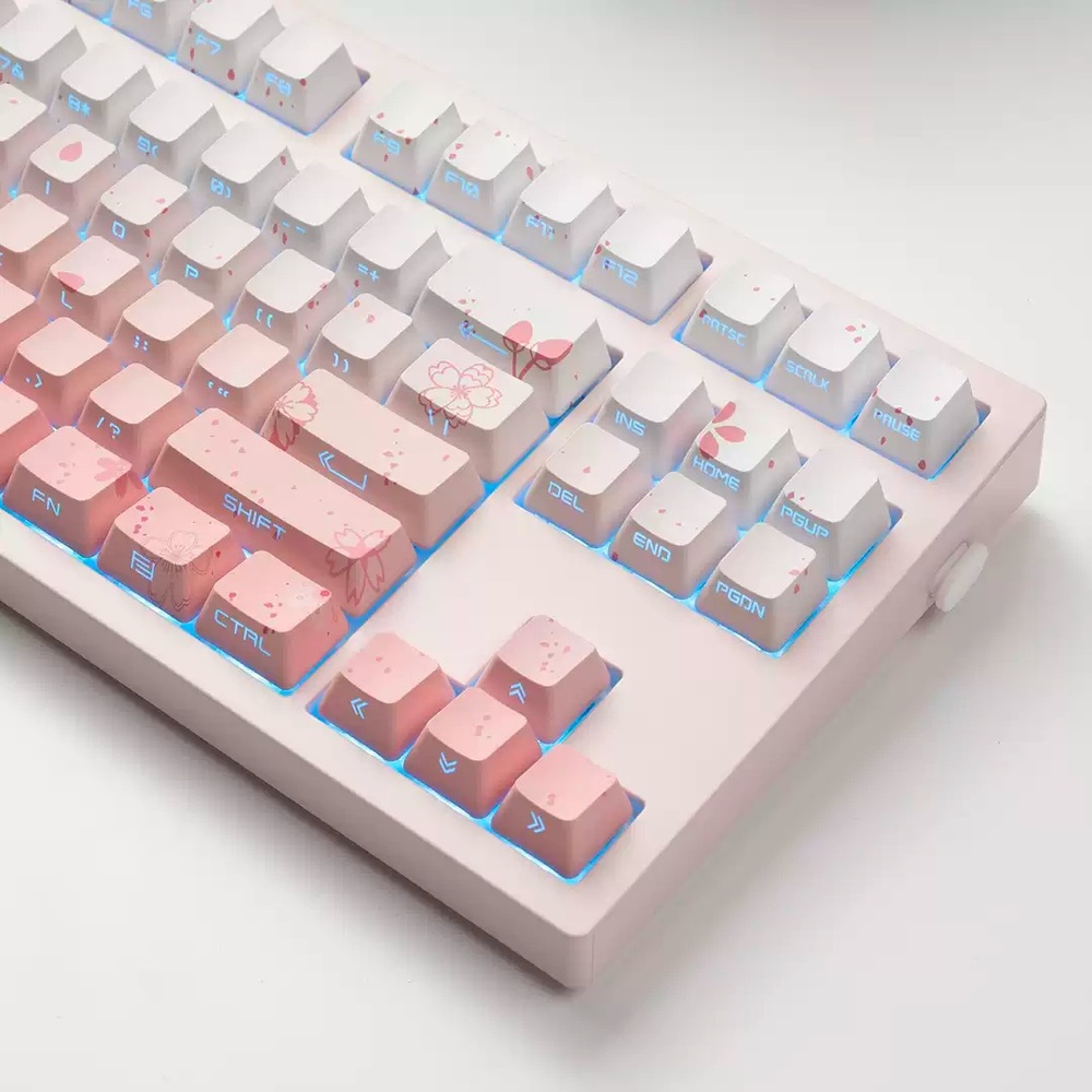 벚꽃키캡 PBT 키보드 기계식 벚꽃 포인트 스위치 키캡 키 매화 - 상세 이미지 2