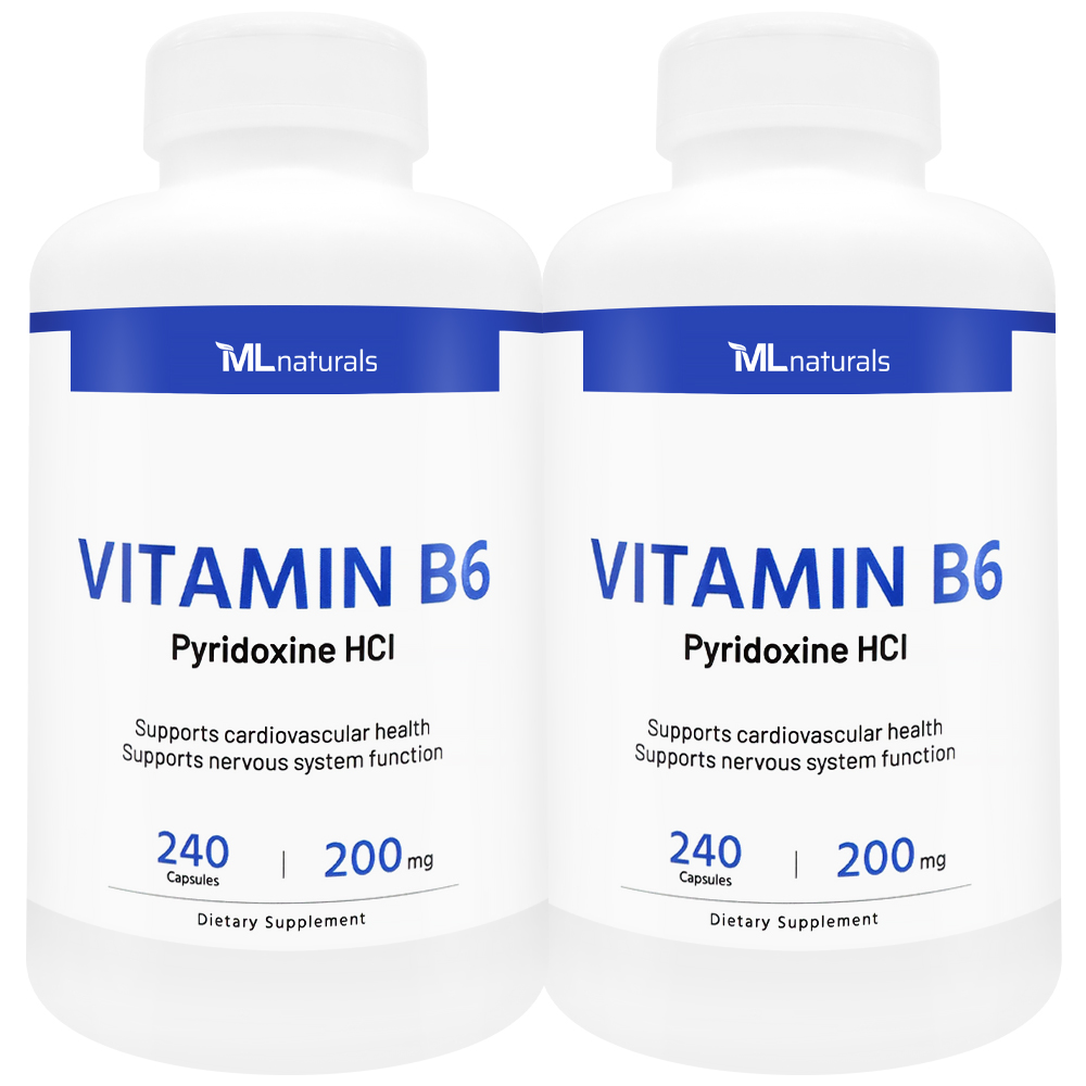 2025 신제품! 2병 마이라이프 내추럴스 비타민 B6 피리독신 HCI 200mg 240정 - 메인 이미지