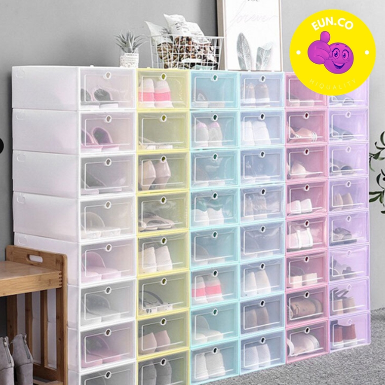 아크릴 신발장 원룸 신발 보관함 간이 슈즈렉 학교 학원 실내화 정리함