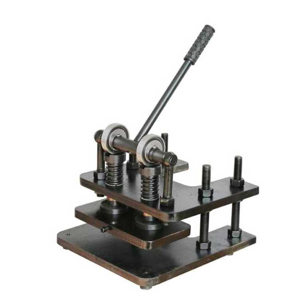 핸드 프레스 커팅기 탁상형 각인 압착기 프레싱 머신 미니모델 120x120mm 9kg : 전자공구