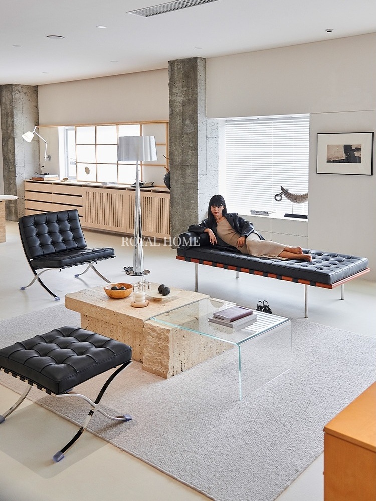 바르셀로나 데이베드 Daybed 침대 가죽소파 인조가죽 183cm - 상세 이미지 4