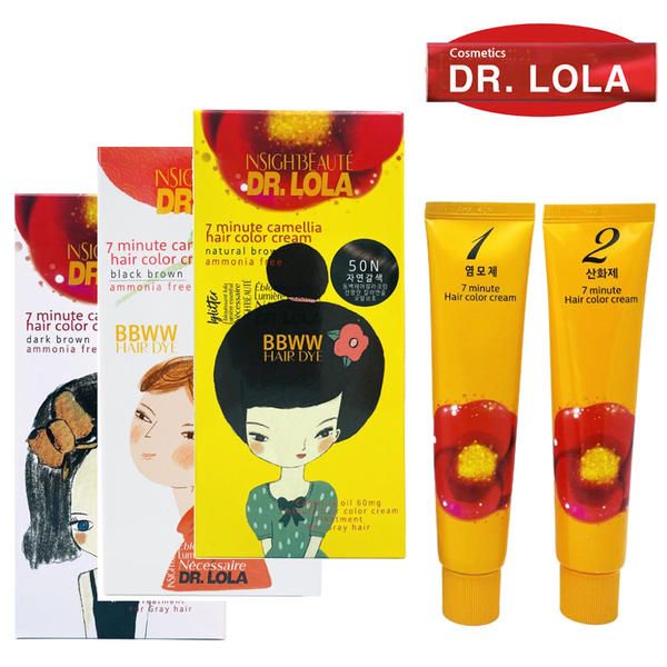 닥터로라 바바와와 동백오일 헤어칼라크림 7분 새치염색약 60g : 더 리얼샵