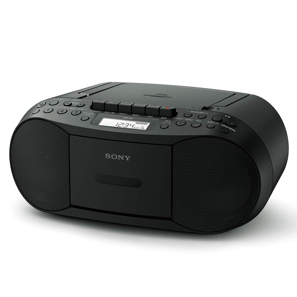 소니 CD 라디오 카세트 레코더 와이드 FM 지원 CFD-S70B 블랙 - 상품 이미지