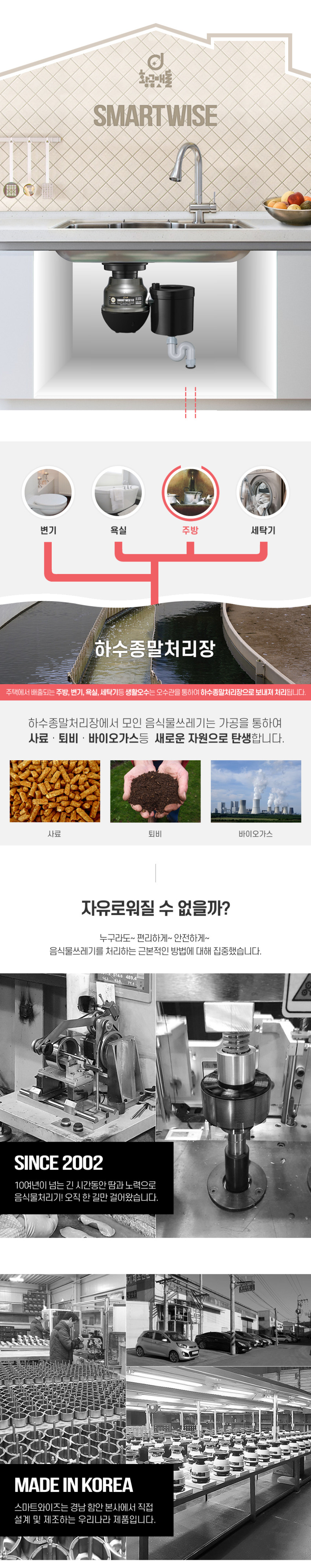 황금맷돌 단독음식물 처리기 2026년 신제품스마트와이즈1.0 고급형음식물분쇄기 판매처 상세 정보 이미지 3