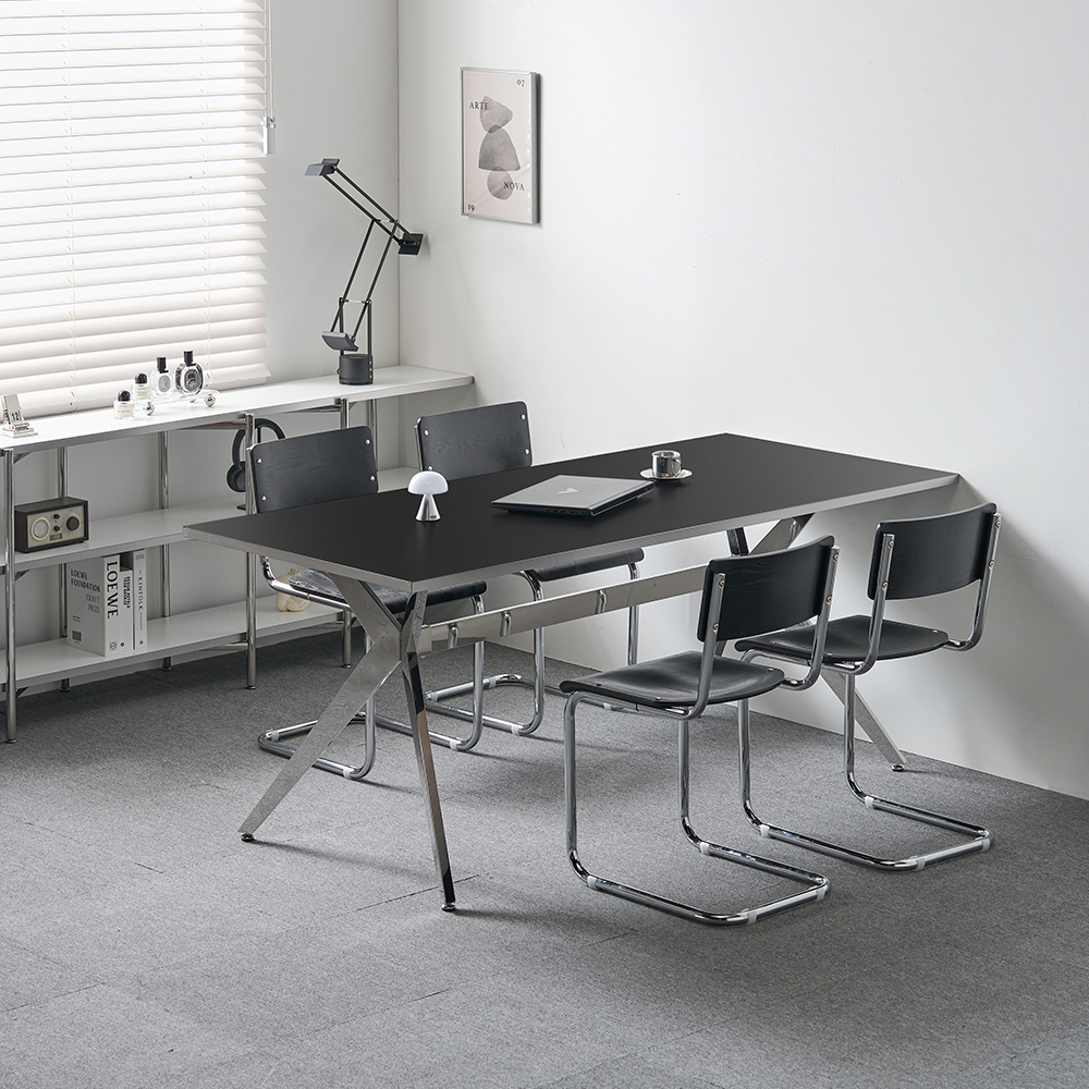 펠튼 미드센츄리 사각 식탁 테이블 화이트 1600