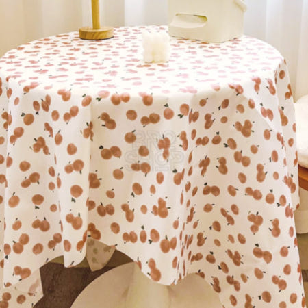 [JOGOONOEM]브로샵 토마토패턴 식탁보 책상커버 사각테이블보 책상덮개 테이블커버 패브릭식탁보