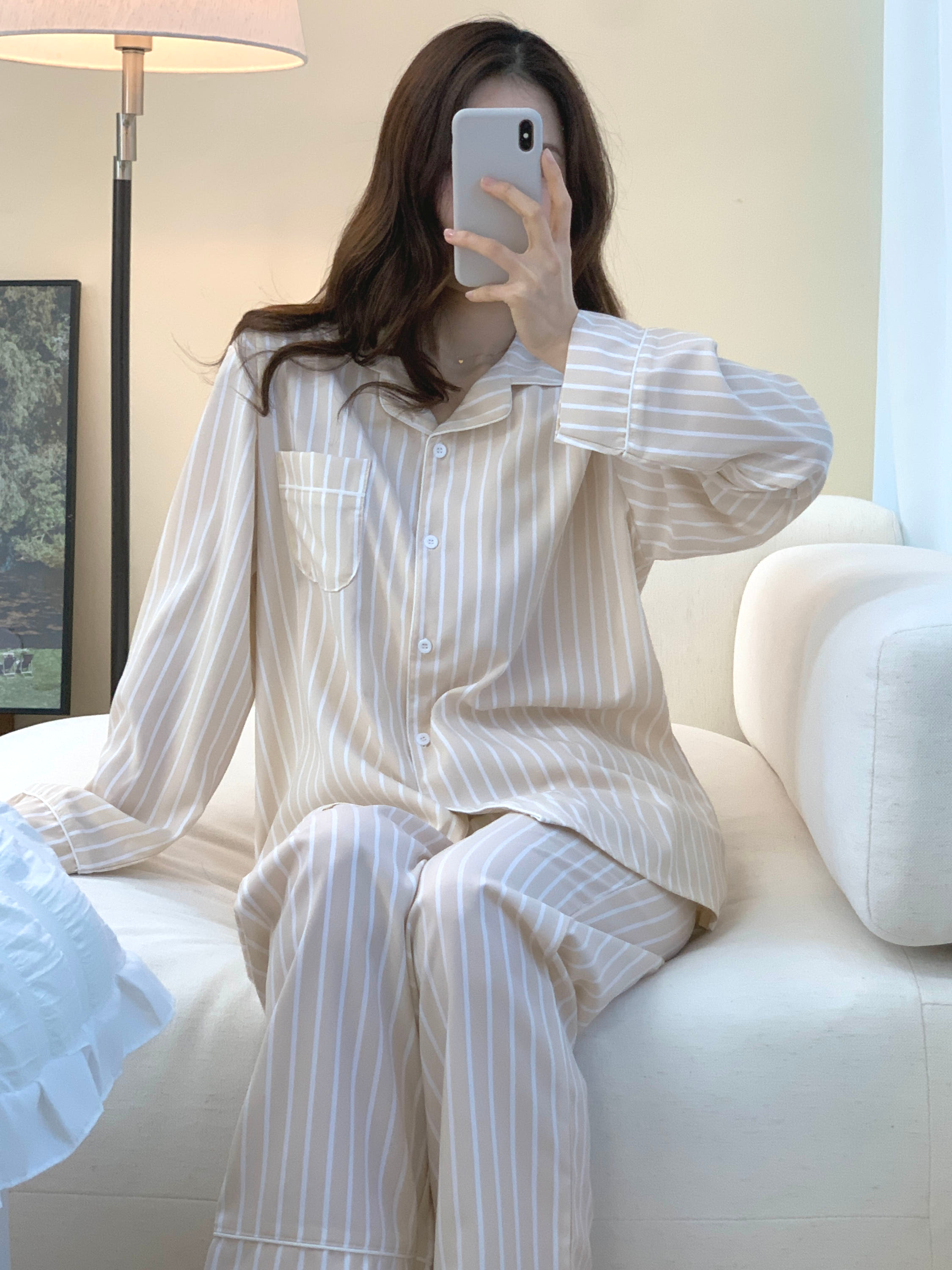 ✨실크핏,3사이즈✨ Chill Pajama Outfits 커플잠옷 파자마세트 상세 이미지 28
