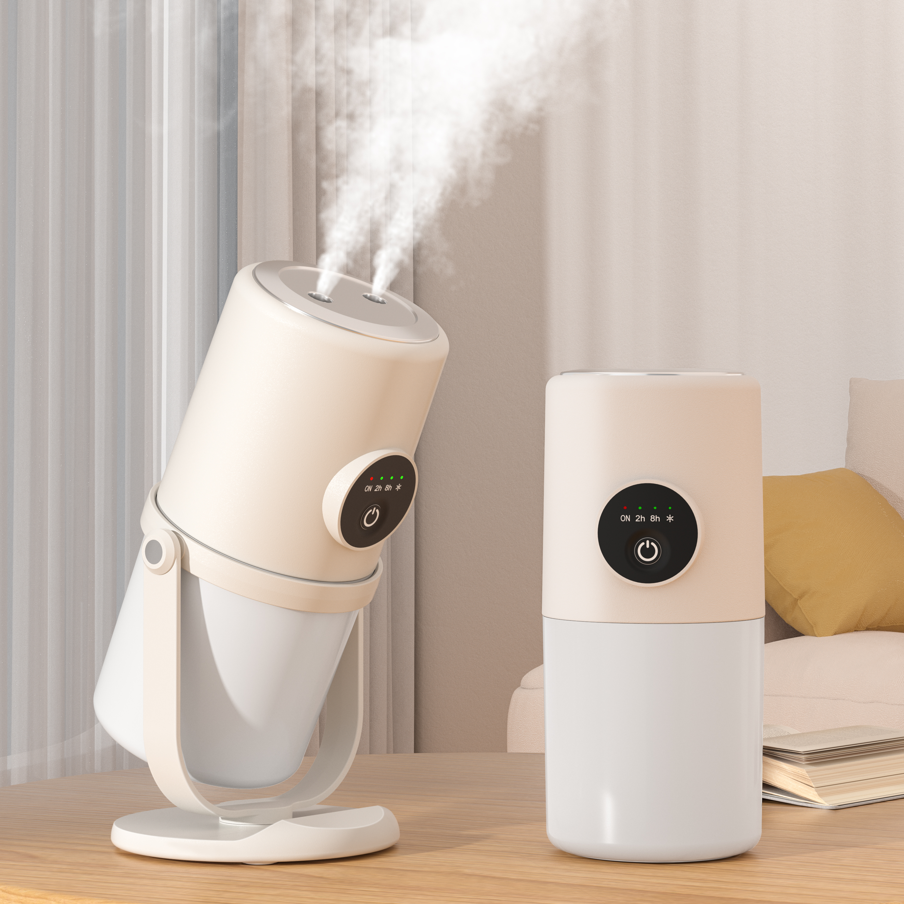TOH7-L 무선 듀얼미니가습기 초음파 탁상용 사무실용 휴대용
