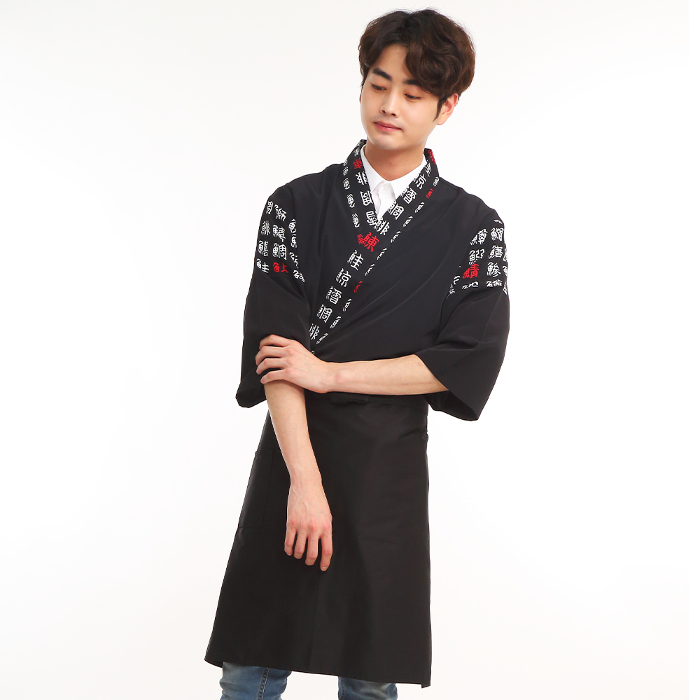 검정포인트한자 일식 칠부조리복 - 상세 이미지 4