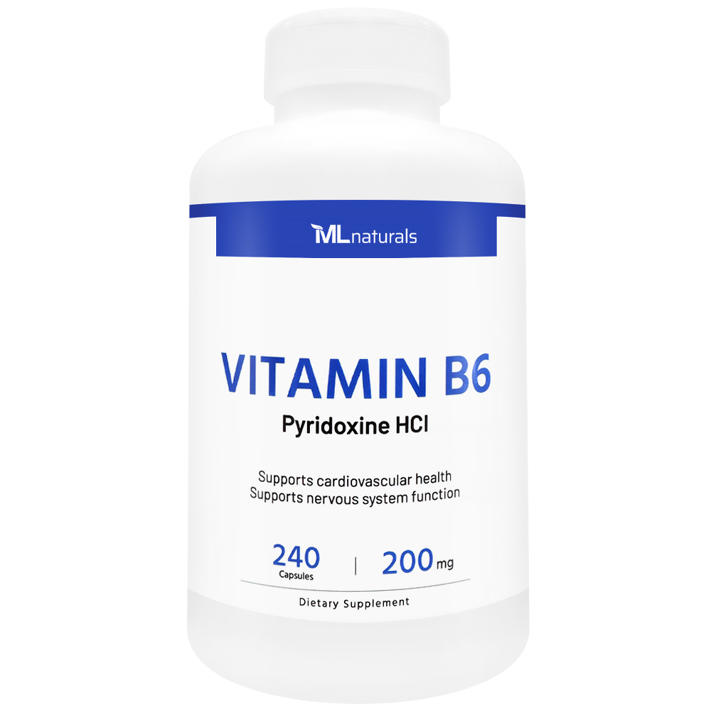 2025 신제품! 마이라이프 내추럴스 비타민 B6 피리독신 HCI 200mg 240정 - 메인 이미지