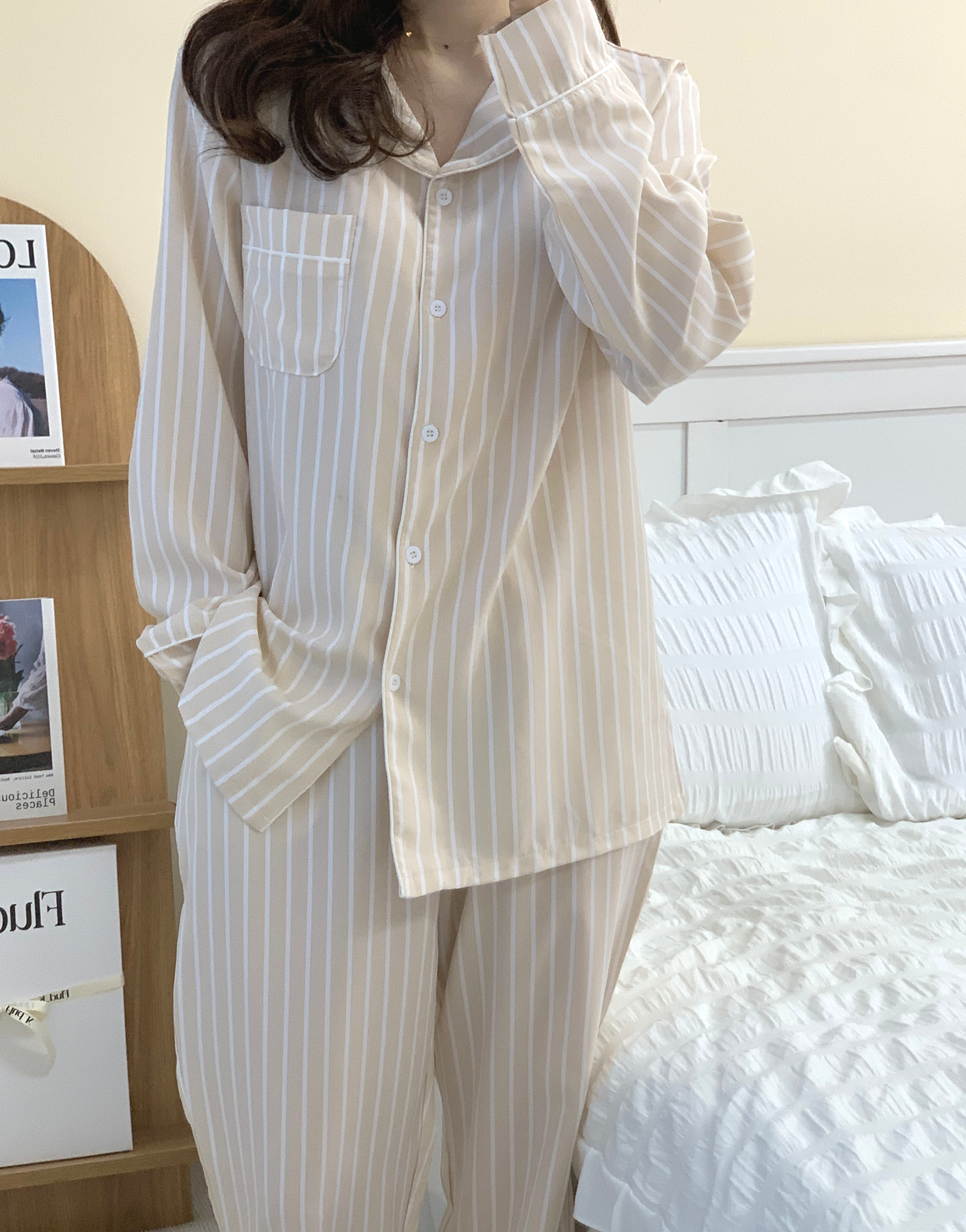 ✨실크핏,3사이즈✨ Chill Pajama Outfits 커플잠옷 파자마세트 상세 이미지 26